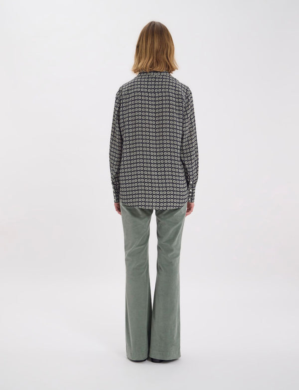 Ines De La Fressange Chemise Maureen Motifs Feuille De Chêne