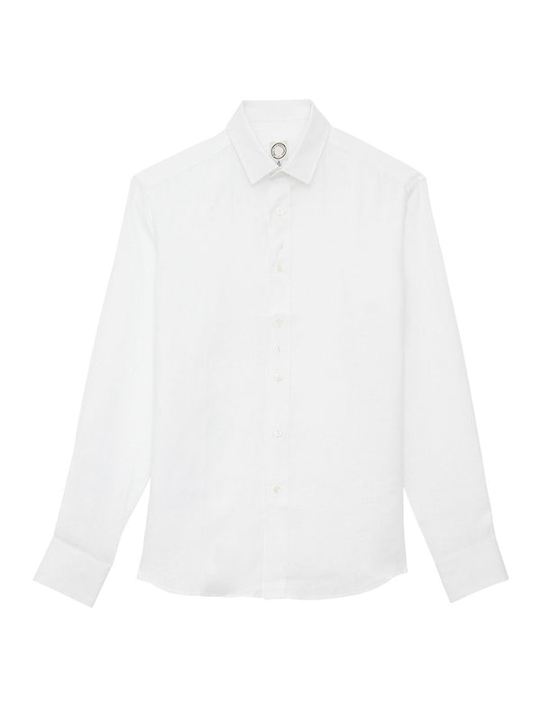 ines de la fressange Chemise pour homme Olivier blanche en lin