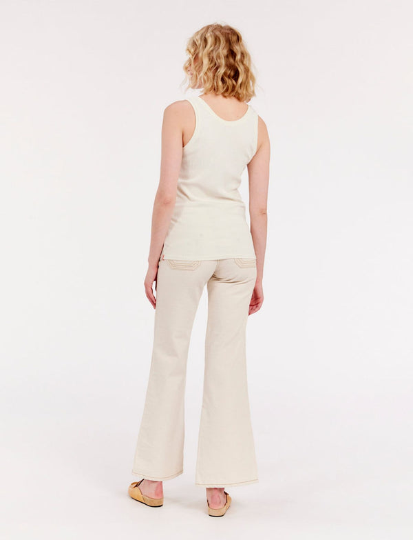 Ines De La Fressange Débardeur Amelie En Jersey Ivoire