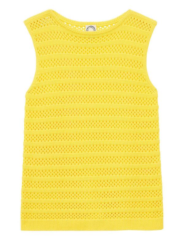 ines de la fressange Débardeur Clovis crochet jaune