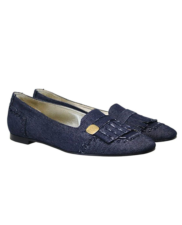 Ines De La Fressange Ballerines De Ville En Denim