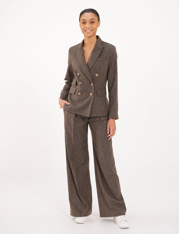 Ines De La Fressange Blazer Maurice Marron Laine