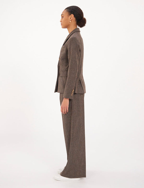 Ines De La Fressange Blazer Maurice Marron Laine