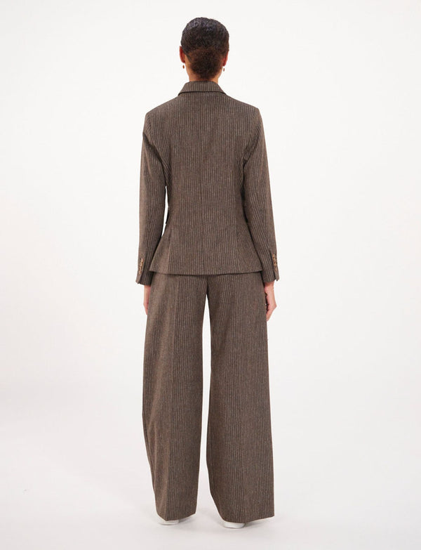 Ines De La Fressange Blazer Maurice Marron Laine