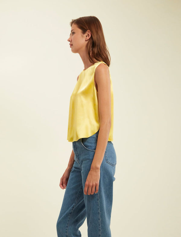 Ines De La Fressange Blouse Albert Jaune Soie