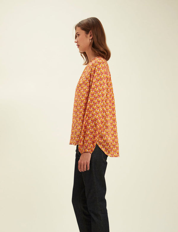 Ines De La Fressange Blouse Joséphine Red Fountain