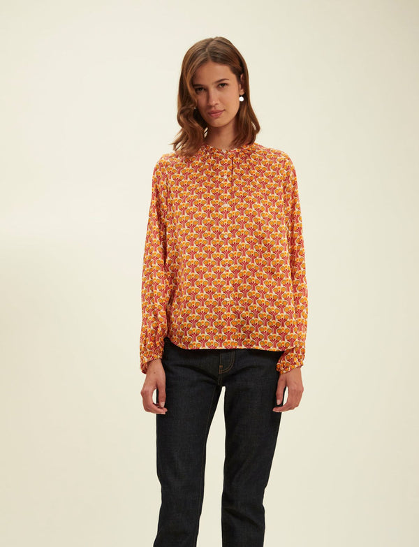 ines de la fressange Blouse Joséphine Red Fountain