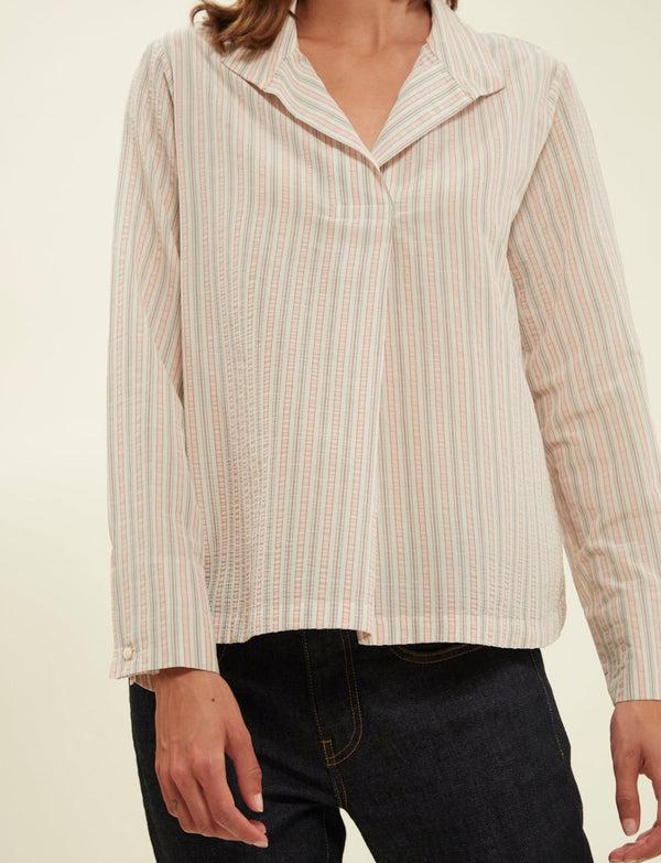 Ines De La Fressange Blouse Noa écrue à Rayures