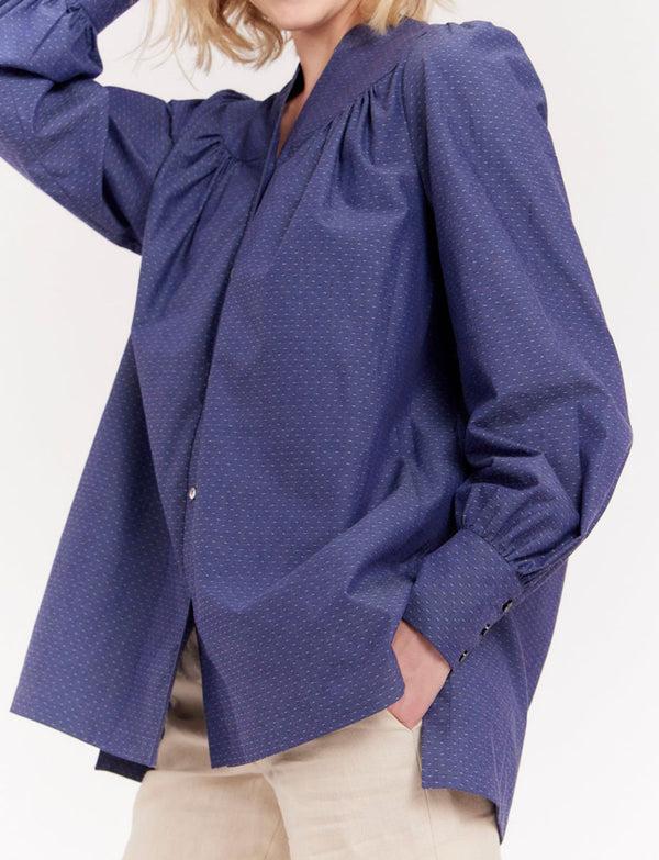 Ines De La Fressange Blouse Ornella Bleu Denim
