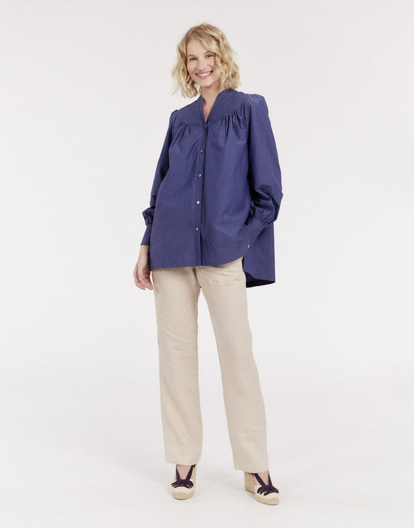 Ines De La Fressange Blouse Ornella Bleu Denim