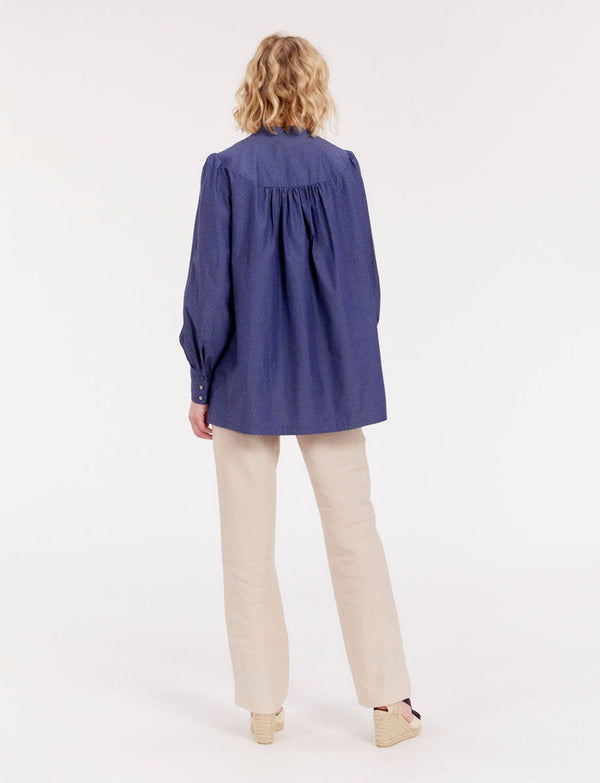 Ines De La Fressange Blouse Ornella Bleu Denim