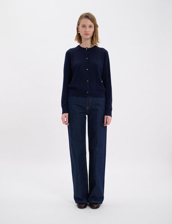 Ines De La Fressange Cardigan Cesarion Marine