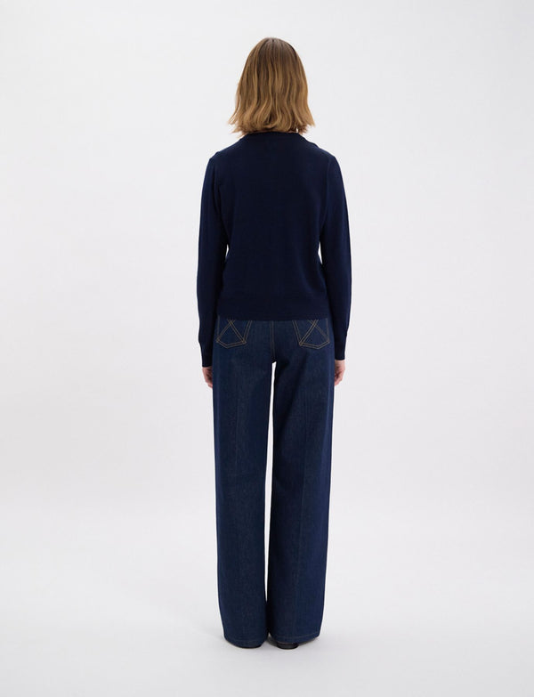 Ines De La Fressange Cardigan Cesarion Marine