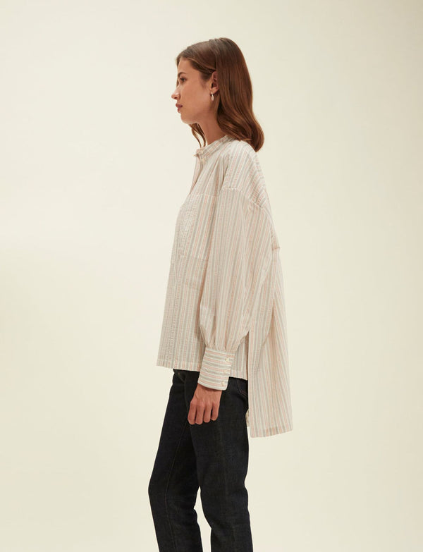 Ines De La Fressange Chemise Adamo écrue à Rayures