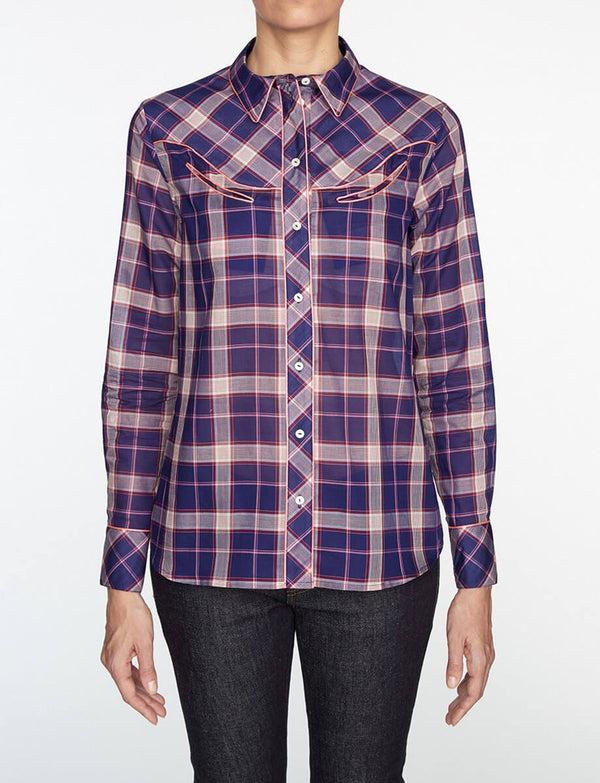 Ines De La Fressange Chemise Brenda Coton Violet