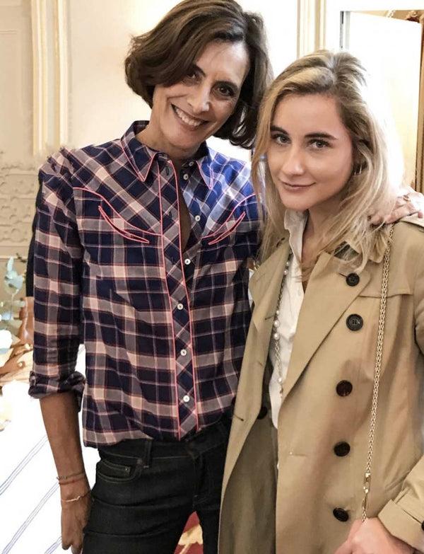 Ines De La Fressange Chemise Brenda Coton Violet