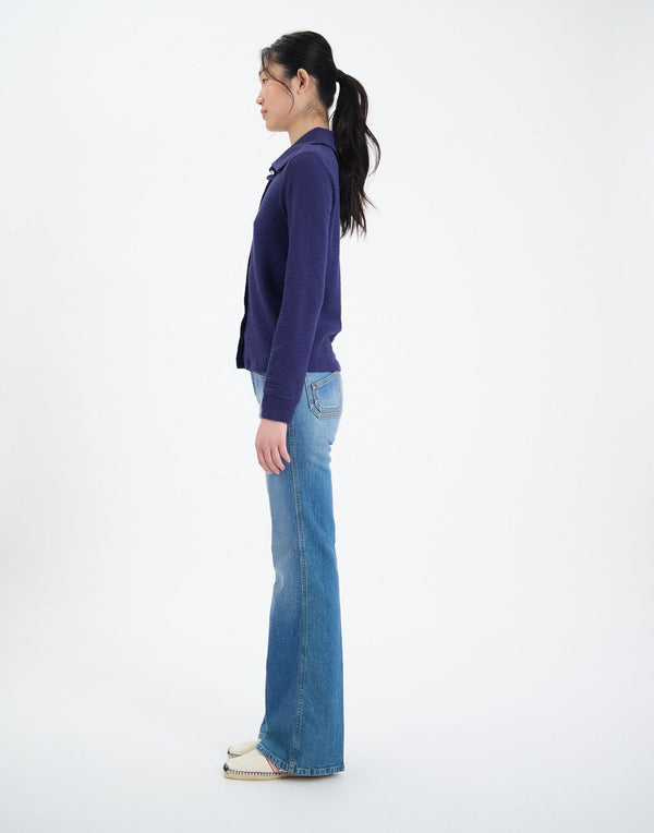 Ines De La Fressange Chemise Cathy En Coton Marine