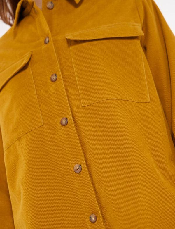 Ines De La Fressange Chemise Chandler Velours Ocre