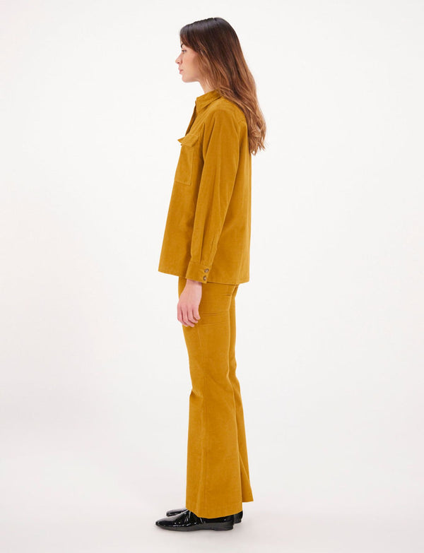 Ines De La Fressange Chemise Chandler Velours Ocre