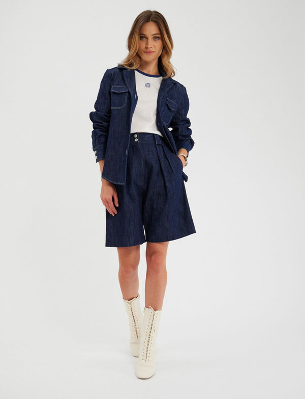 Ines De La Fressange Chemise Evana Bleu Denim