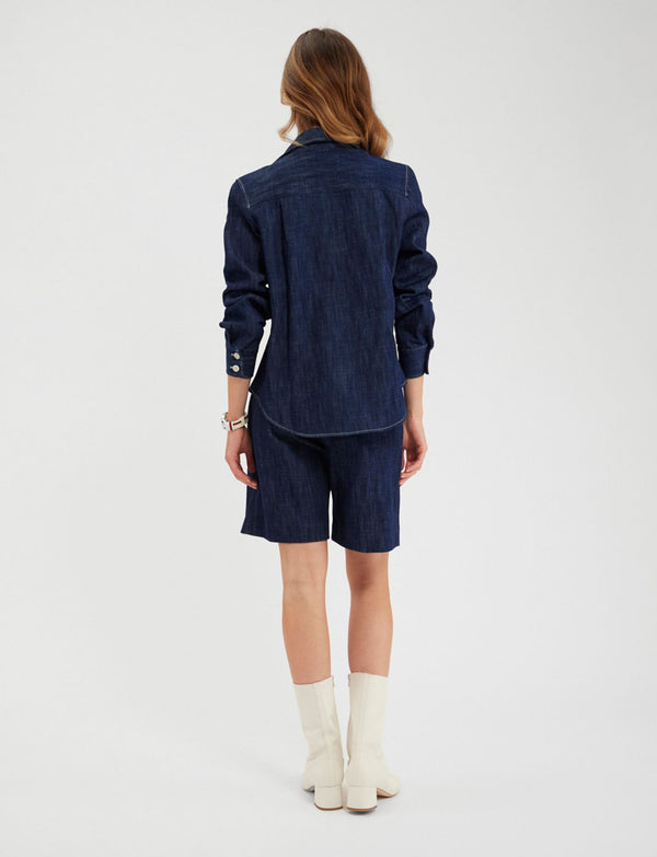 Ines De La Fressange Chemise Evana Bleu Denim