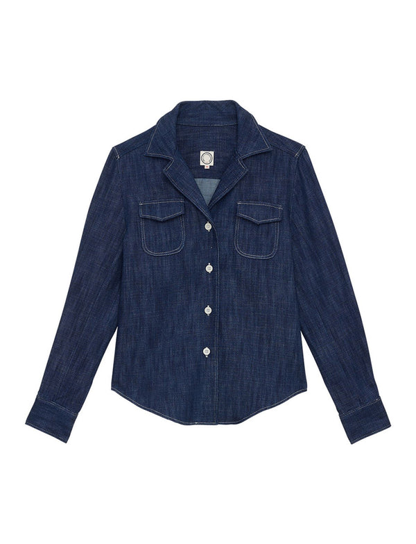ines de la fressange Chemise Evana bleu denim