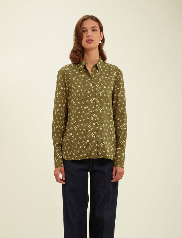 Ines De La Fressange Chemise Falco Lucky Kaki