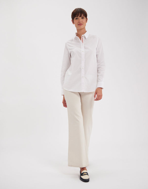Ines De La Fressange Chemise Martin Blanche