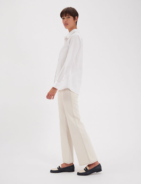 Ines De La Fressange Chemise Martin Blanche