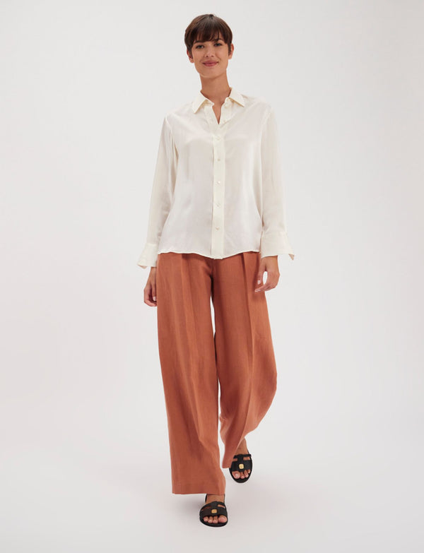 Ines De La Fressange Chemise Maureen écrue En Soie