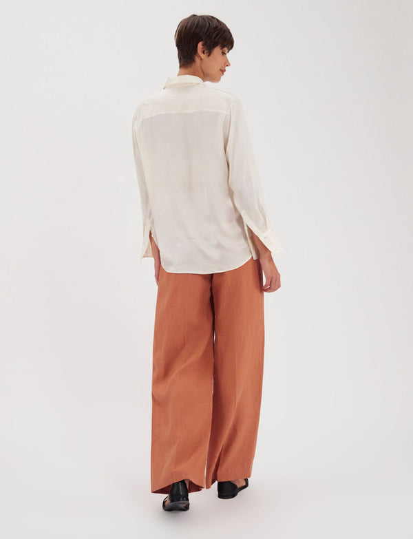 Ines De La Fressange Chemise Maureen écrue En Soie