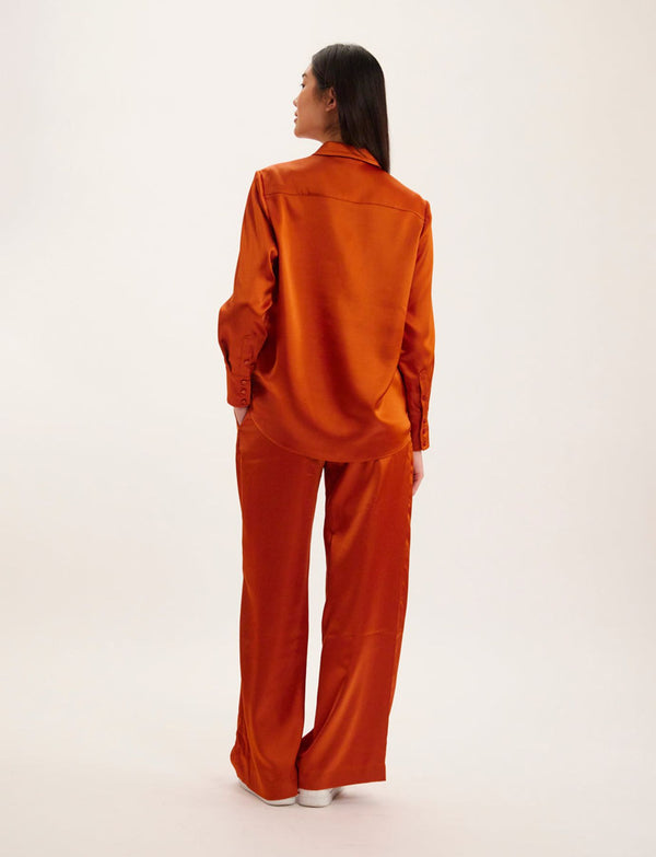 Ines De La Fressange Chemise Maureen Orange Brûlé