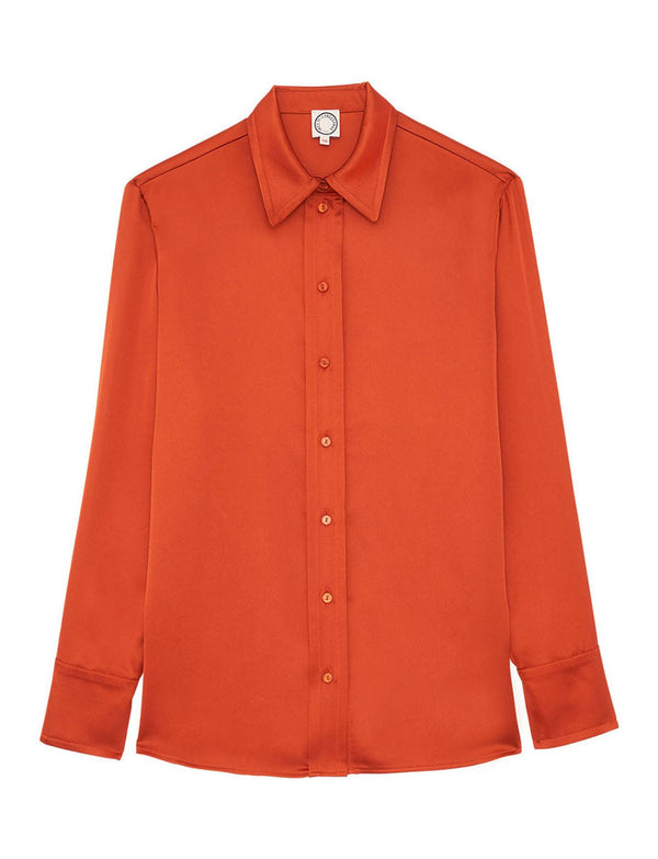ines de la fressange Chemise Maureen orange brûlé