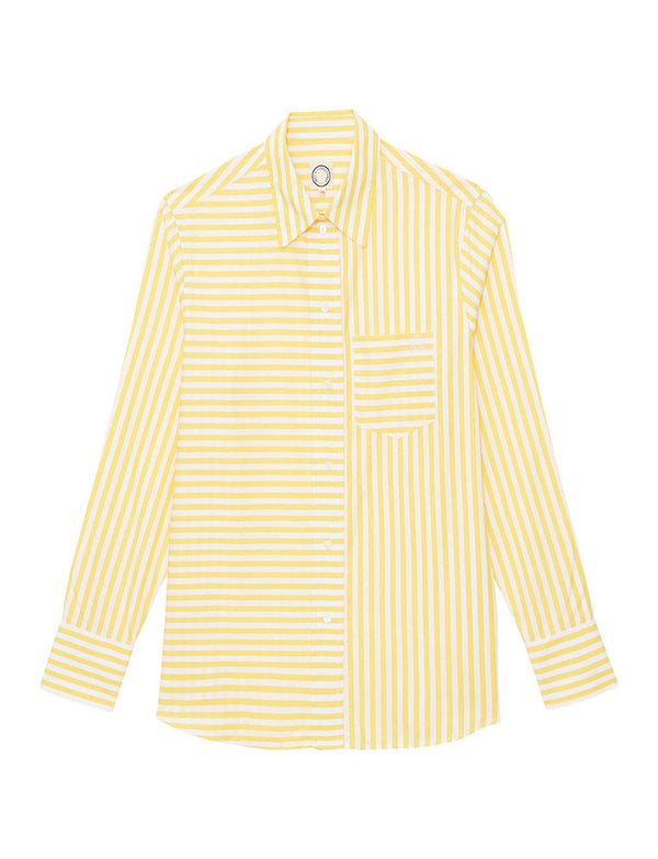 ines de la fressange Chemise Maureen rayée jaune
