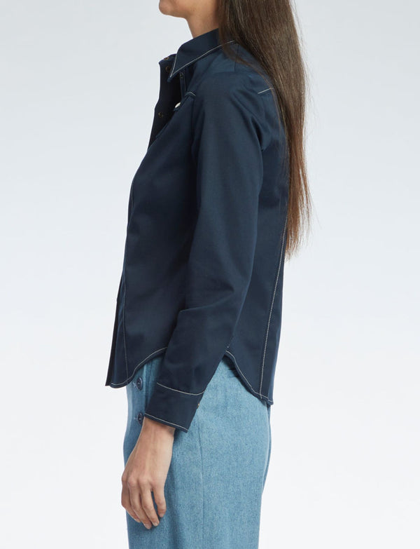 Ines De La Fressange Chemise Myrna Bleu Marine