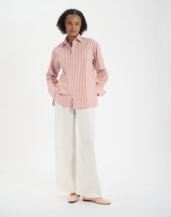 Ines De La Fressange Chemise Nova En Coton Rouge