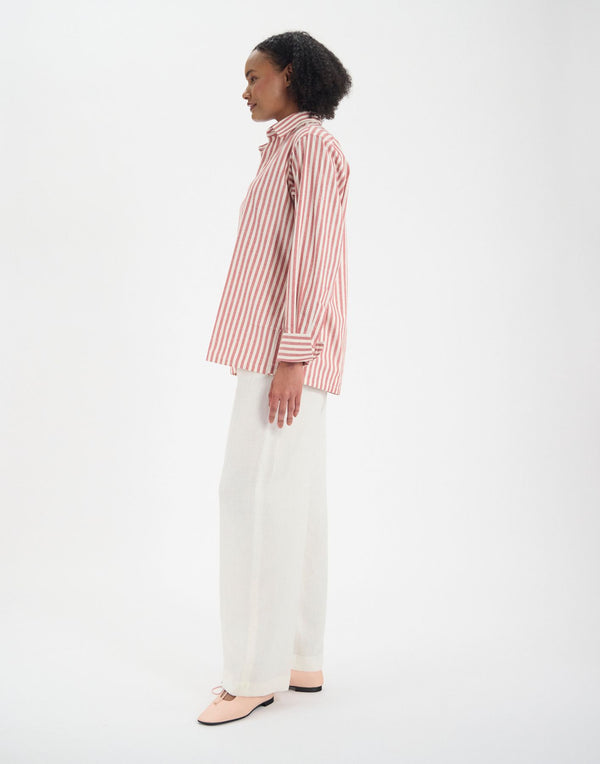 Ines De La Fressange Chemise Nova En Coton Rouge