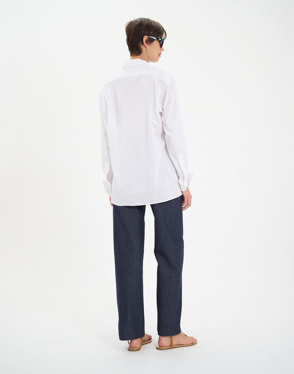 Ines De La Fressange Chemise Ortiz En Coton Blanc