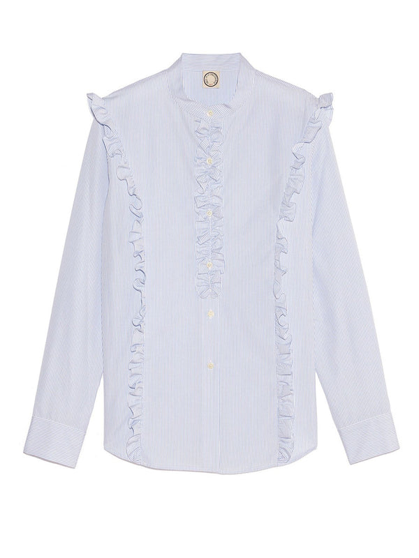 Ines De La Fressange Chemise Prairy En Coton Bleu