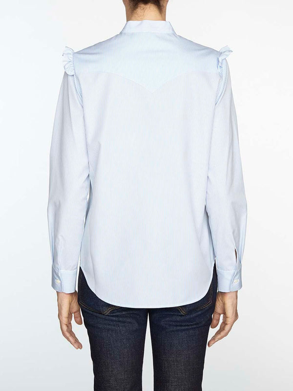 Ines De La Fressange Chemise Prairy En Coton Bleu