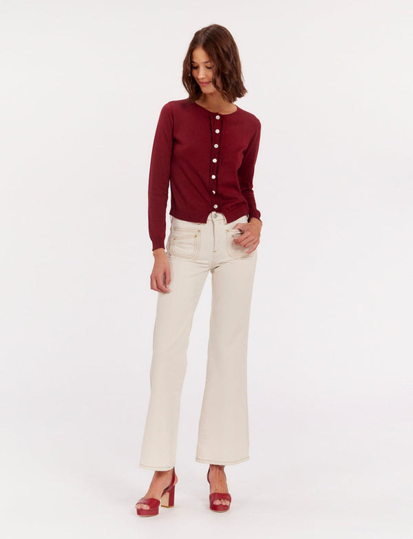 Ines De La Fressange Gilet April Bordeaux