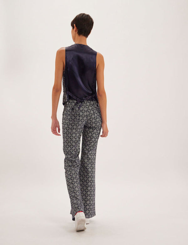 Ines De La Fressange Gilet Robinson Bleu Et Blanc