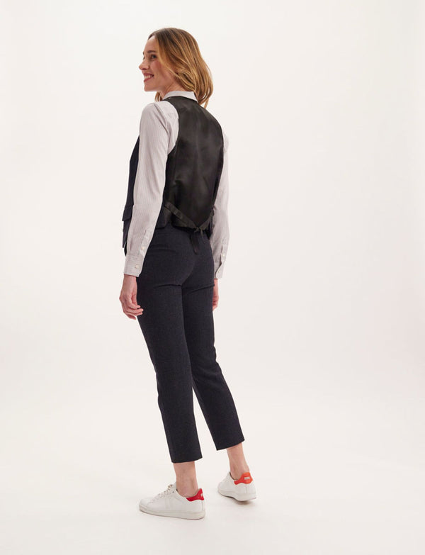 Ines De La Fressange Gilet Robinson Noir Et Bleu