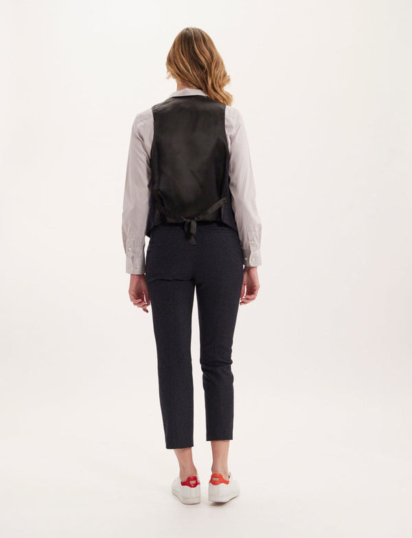 Ines De La Fressange Gilet Robinson Noir Et Bleu