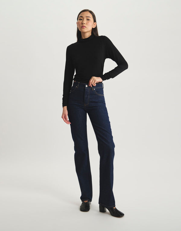 Ines De La Fressange Jean Neil En Coton Marine
