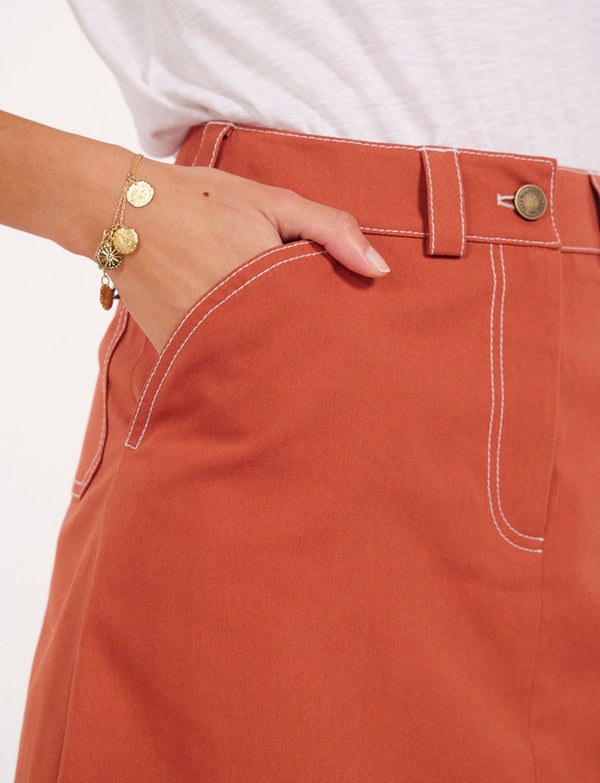 Ines De La Fressange Jupe Anny Caramel