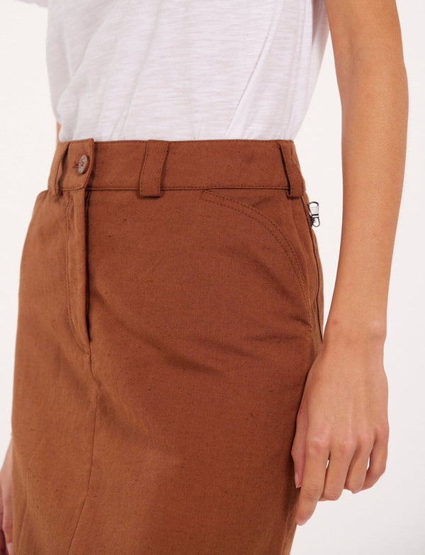 Ines De La Fressange Jupe Anny Marron