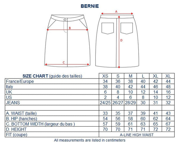 Ines De La Fressange Jupe Bernie Denim Bleu