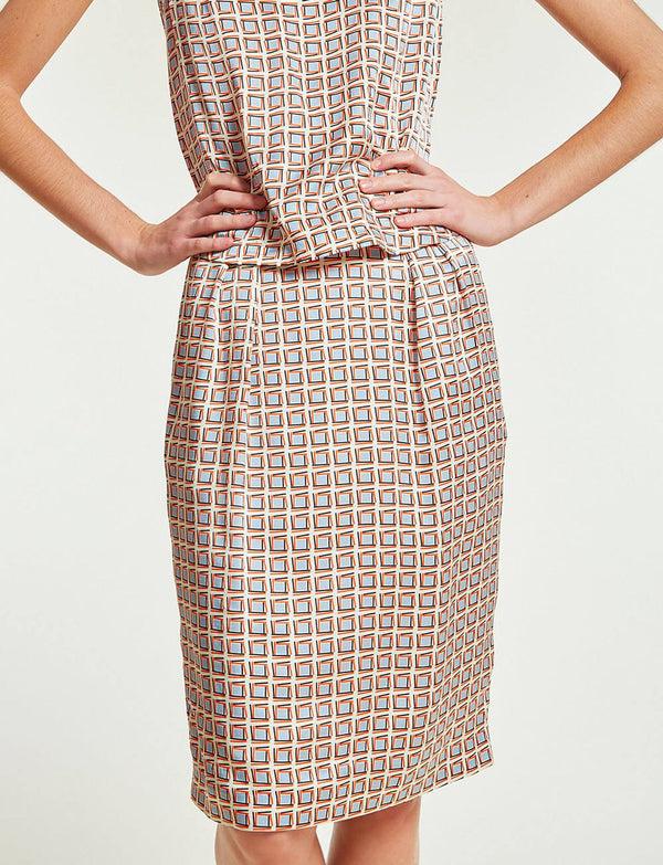 Ines De La Fressange Jupe Celeste Imprimé Brest