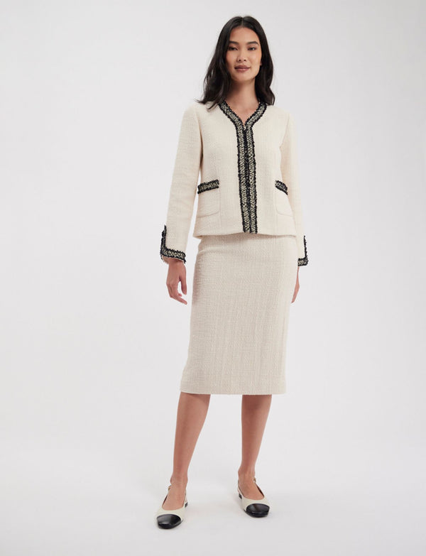 Ines De La Fressange Jupe Gabriela Coton écru